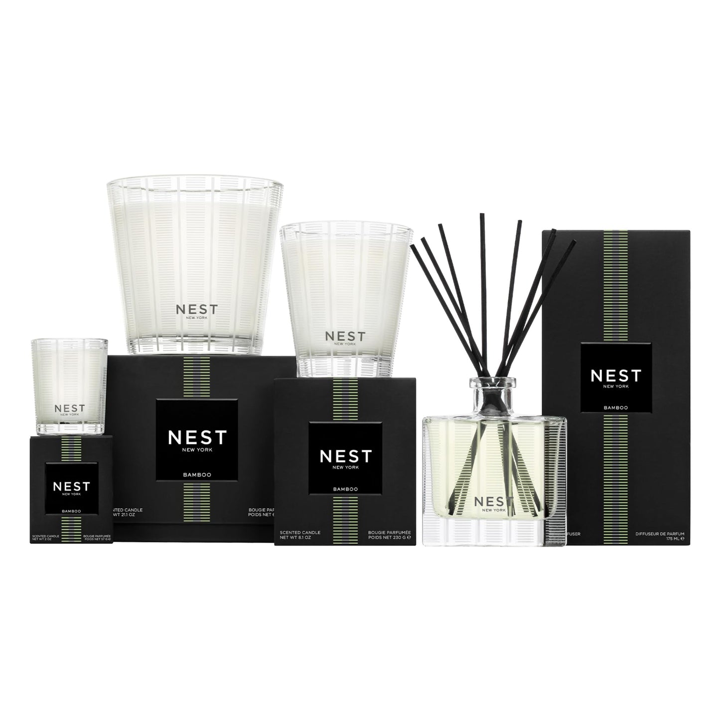 NEST New York Bamboo Reed Diffuser – 5.9 fl oz | Long-Lasting Home Fragrance
