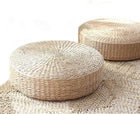 Natural Woven Tatami Floor Cushion Set (2-Pack) – Round Straw Meditation & Floor Seat