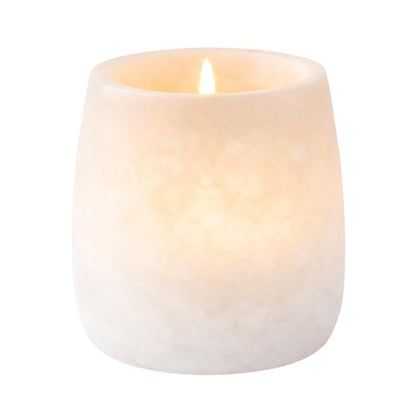 Handcrafted White Alabaster Tealight Candle Holder
