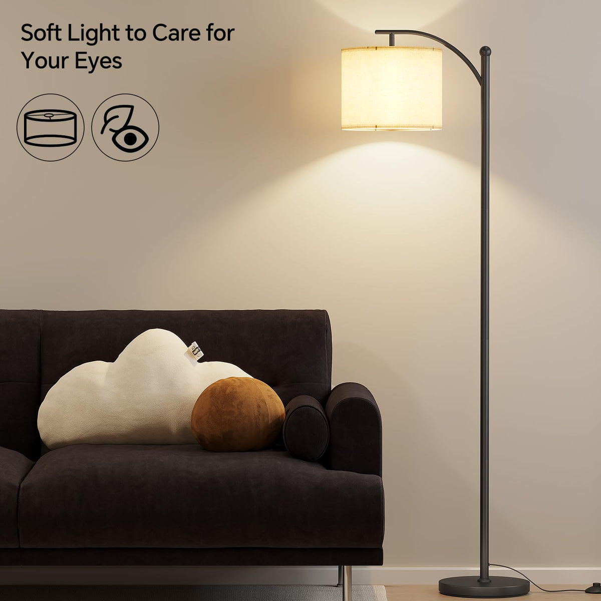 Modern Arc Floor Lamp with 3 Light Settings