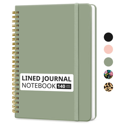 Taja Lined Spiral Journal – Green | 140 Pages