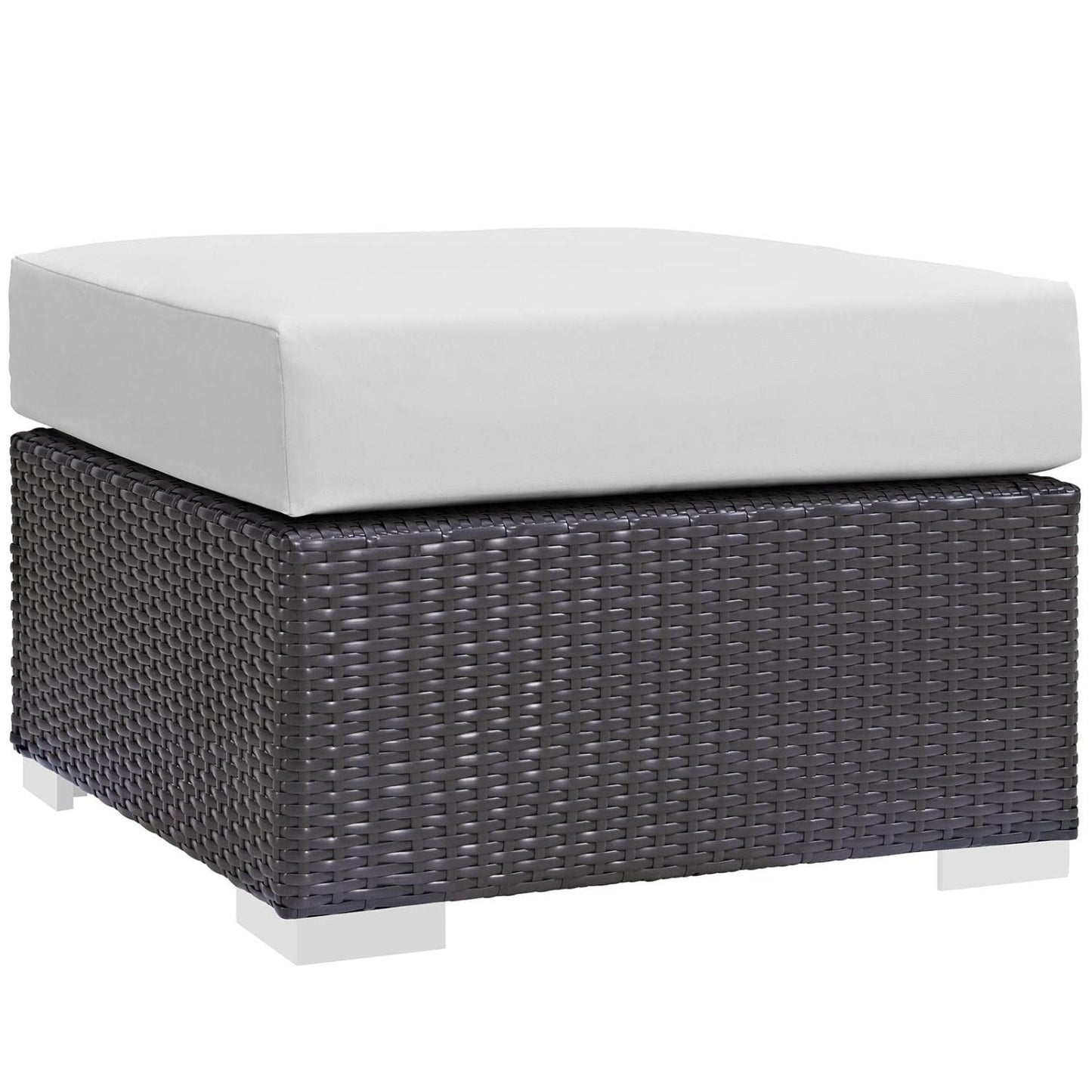 Modway Convene Collection 8-Piece Outdoor Patio Sectional Set in Espresso White