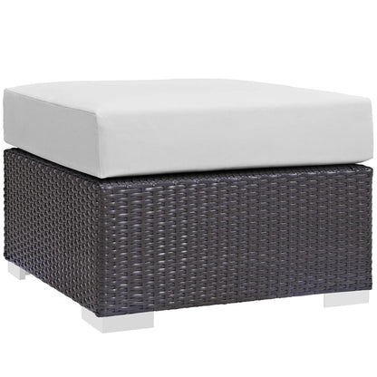Modway Convene Collection 8-Piece Outdoor Patio Sectional Set in Espresso White