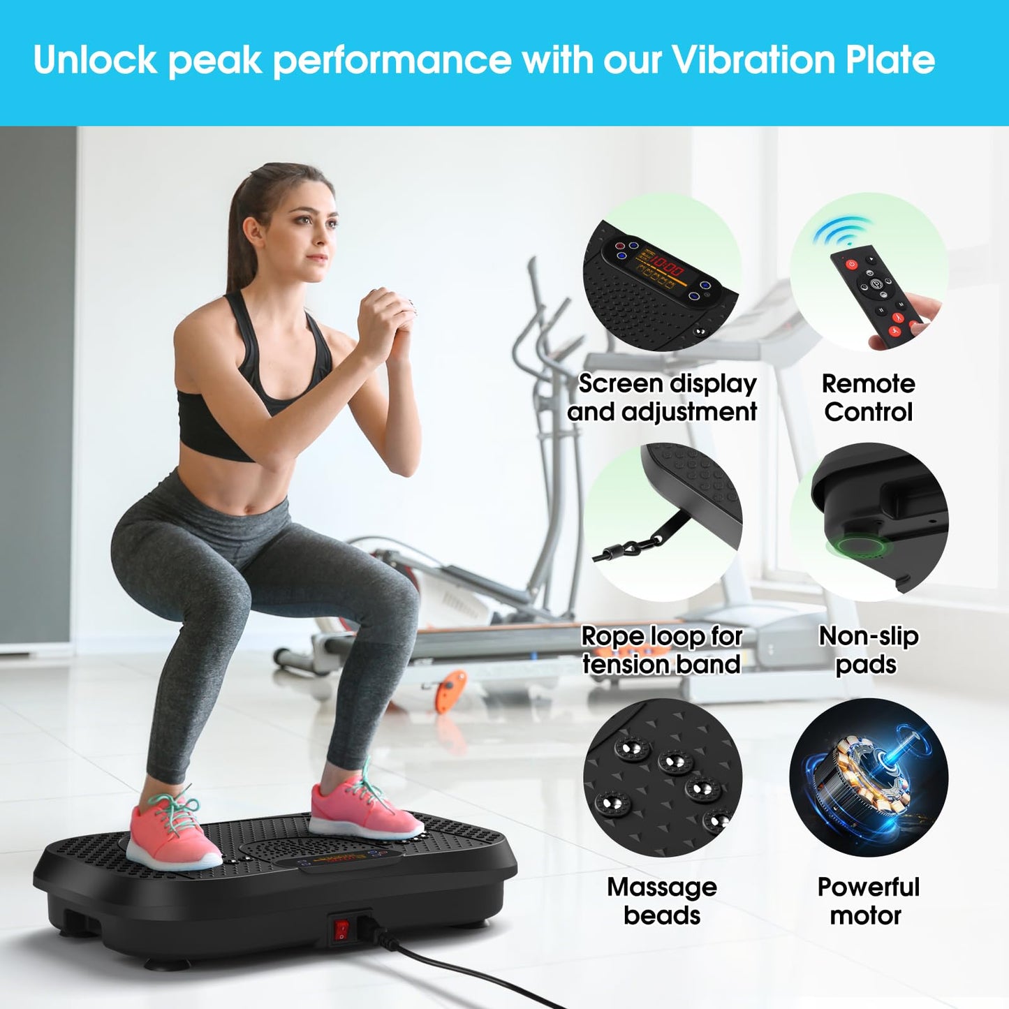 SoftGym Vibration Plate for Home Fitness, Recovery & Lymphatic Wellness