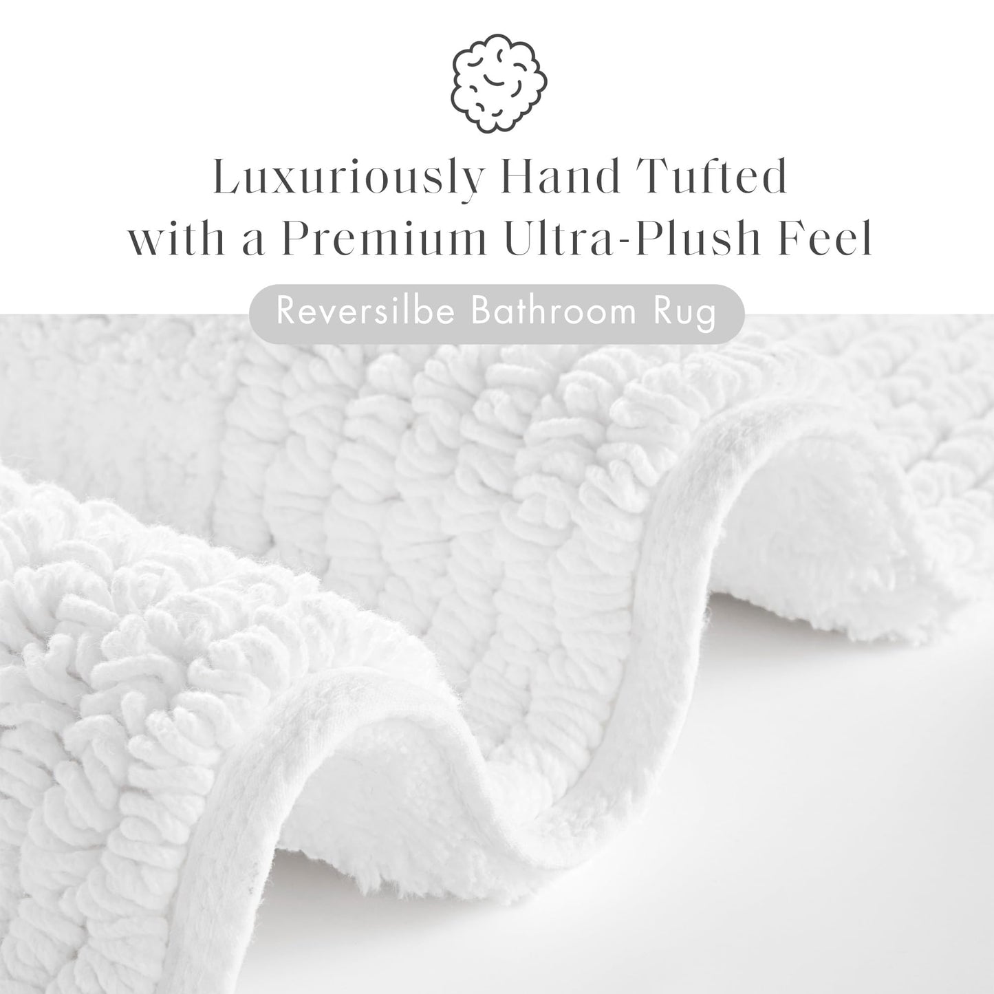 Madison Park Reversible Cotton Bath Rug 3000 GSM
