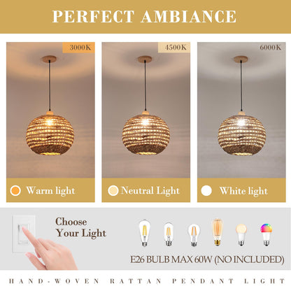 Boho Rattan Pendant Light | Zenn Life