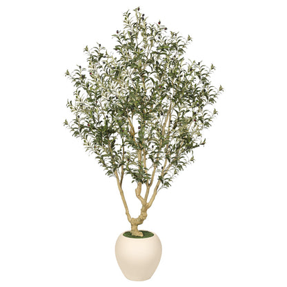 7ft Artificial Olive Tree with Decorative Planter