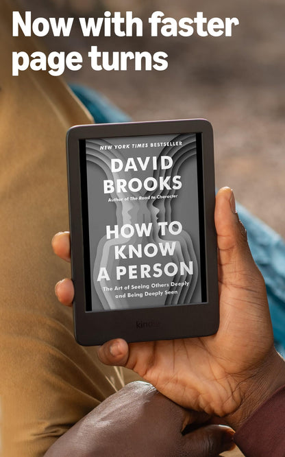Amazon Kindle 16 GB (newest model) - Lightest and most compact Kindle, now with faster page turns, and higher contrast ratio, for an enhanced reading experience - Black