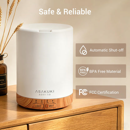 ASAKUKI Essential Oil Diffuser for Home 300 ml Quiet