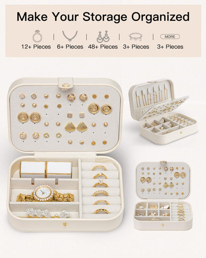 Travel Jewellery Case – Beige