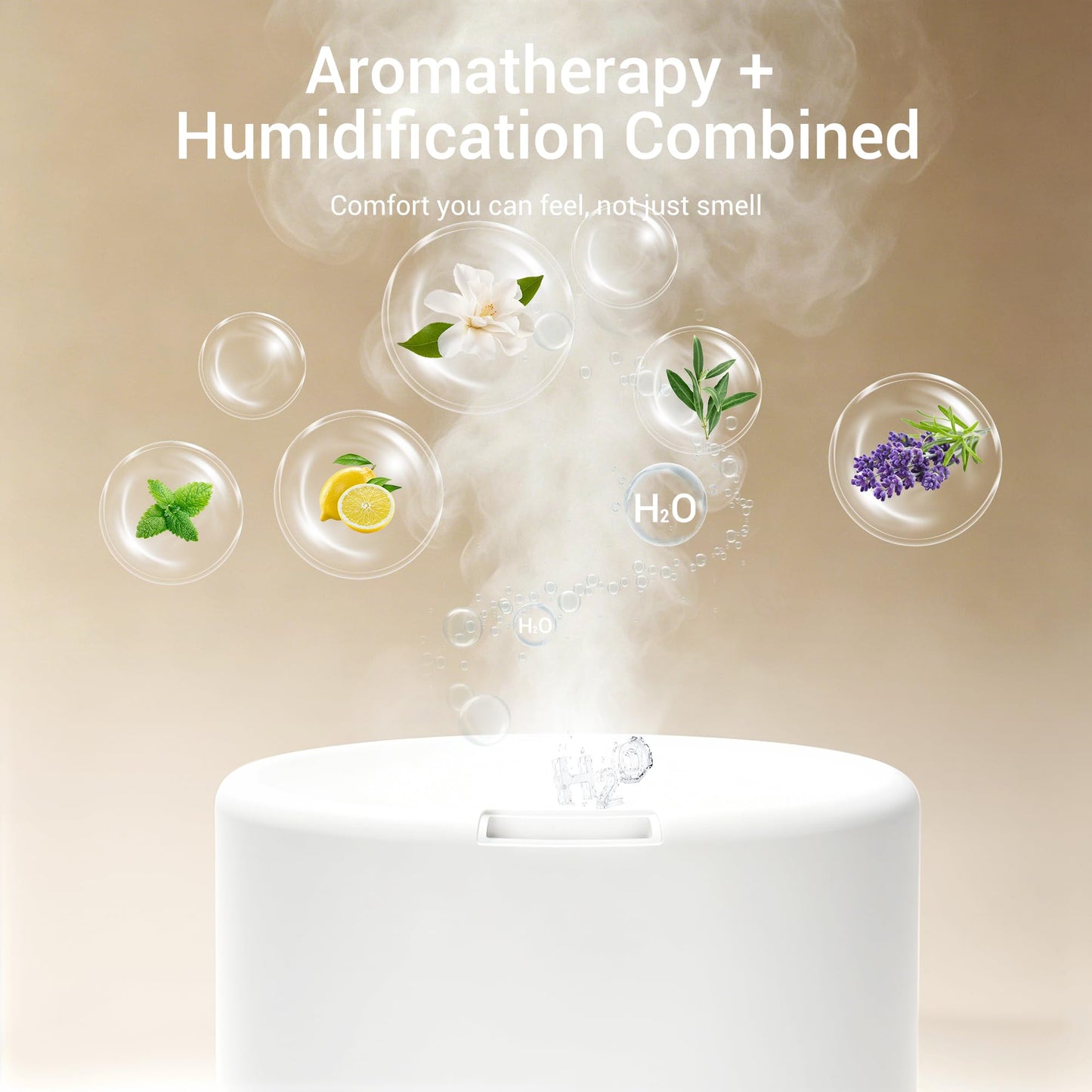 ASAKUKI Essential Oil Diffuser for Home 300 ml Quiet