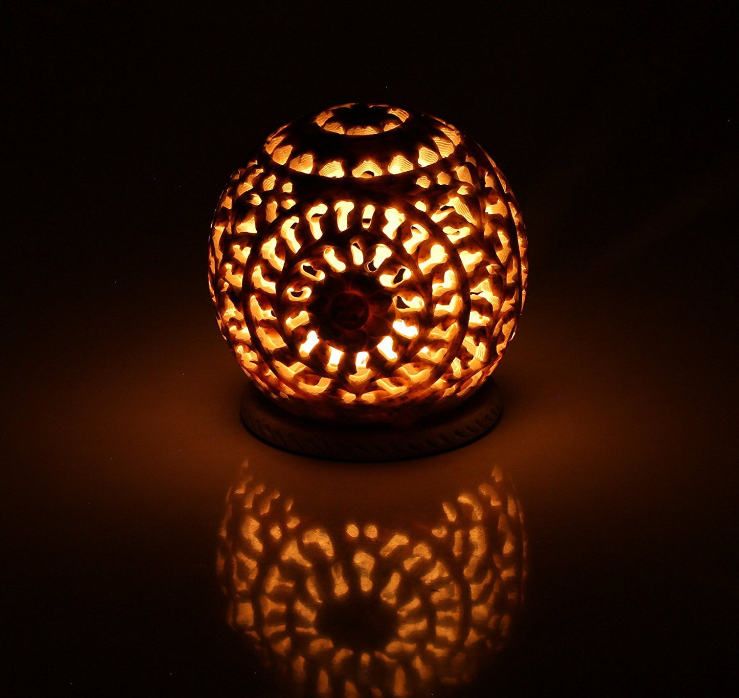 Hand Carved Soapstone Tealight Candle Holder
