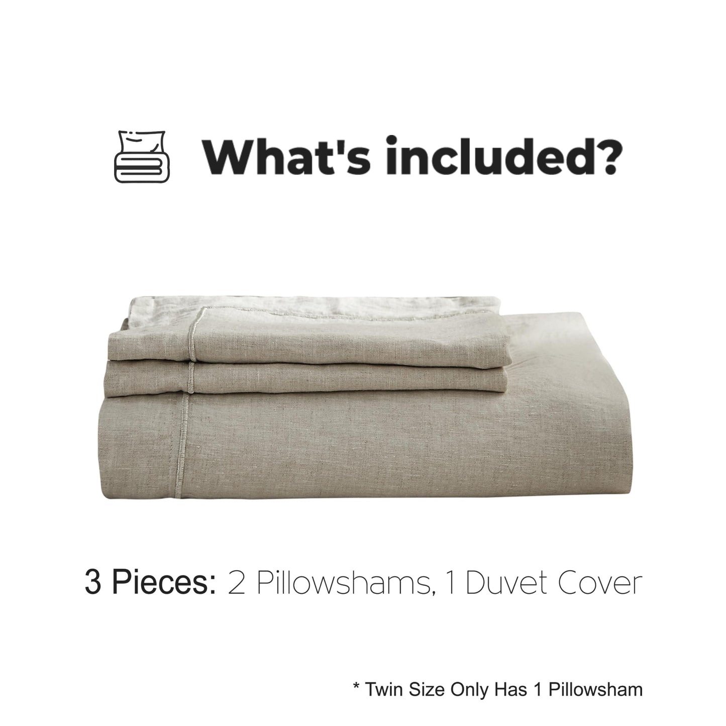 Simple&Opulence Washed Linen Duvet Cover Set – King