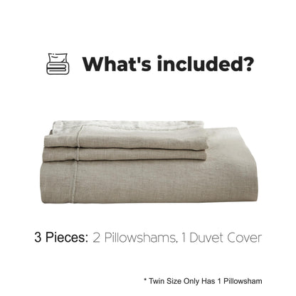 Simple&Opulence Washed Linen Duvet Cover Set – King