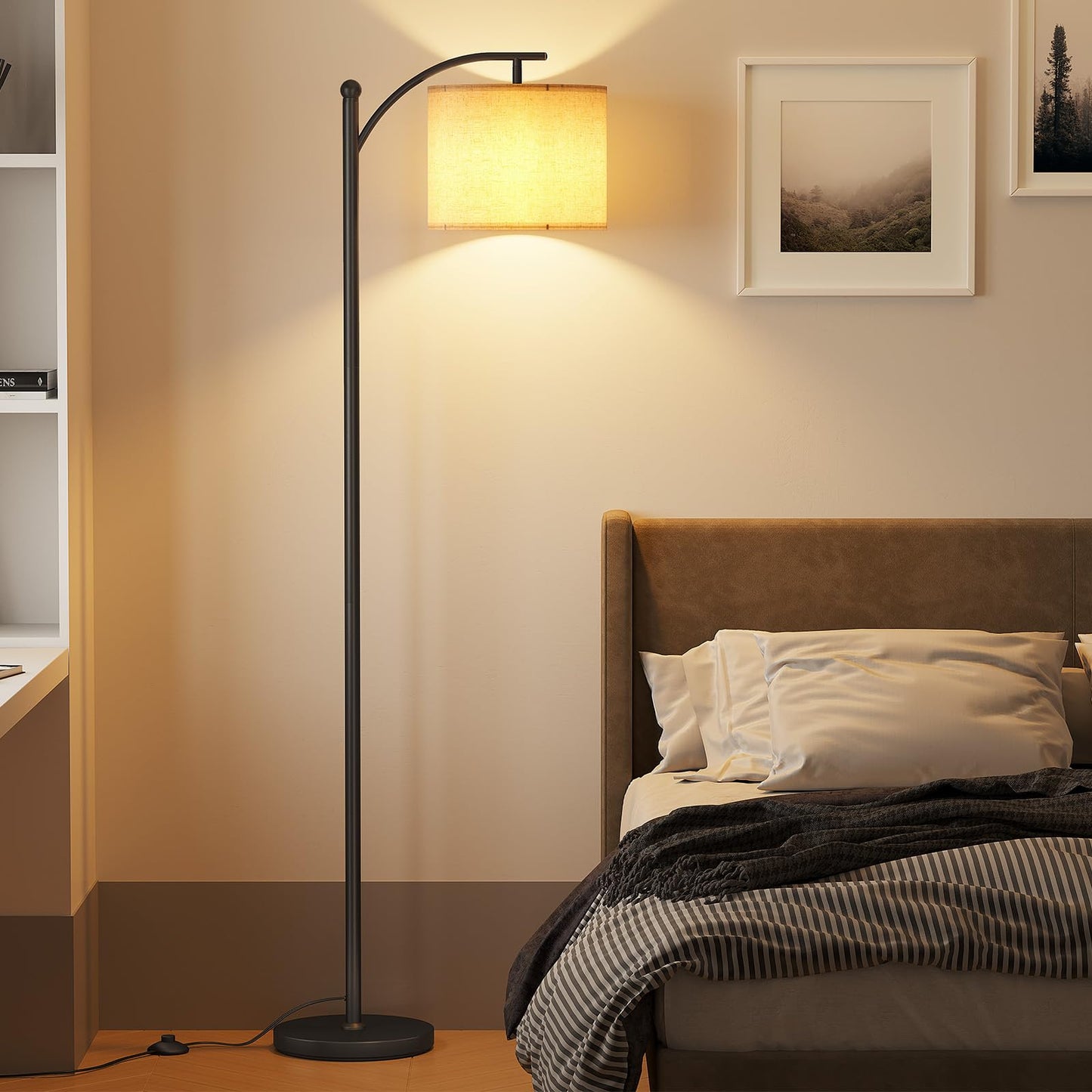 Modern Arc Floor Lamp with 3 Light Settings