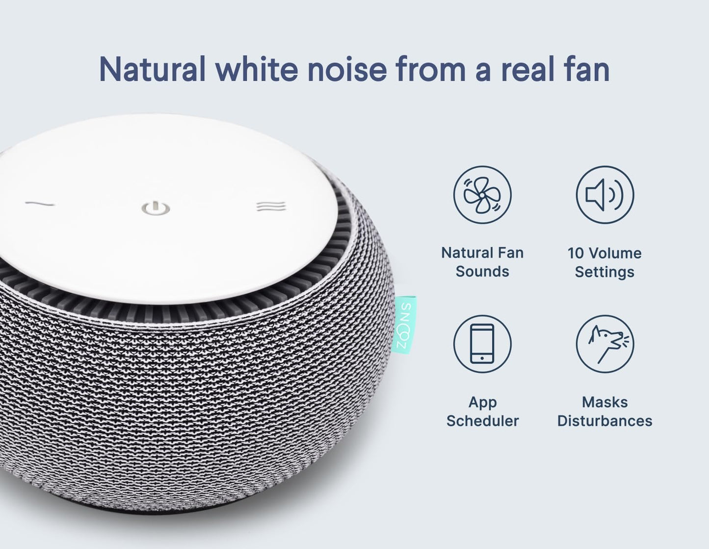 Smart White Noise Machine with Real Fan for Better Sleep