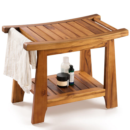Teak Shower Bench with Handles | 22"