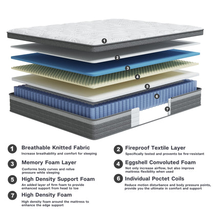 AotTress 12" Hybrid Queen Mattress