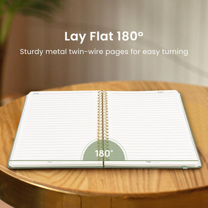 Taja Lined Spiral Journal – Green | 140 Pages