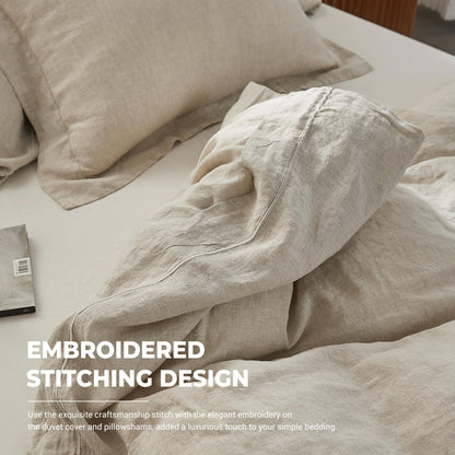 Simple&Opulence Washed Linen Duvet Cover Set – King