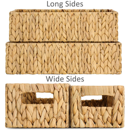 Water Hyacinth Toilet Paper Storage Basket Set (2 Pack)