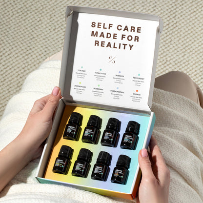 Cliganic Organic Essential Oils Gift Set – 8 Pure Aromatherapy Oils