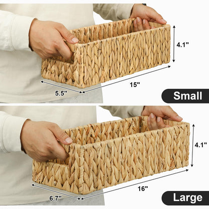 Water Hyacinth Toilet Paper Storage Basket Set (2 Pack)