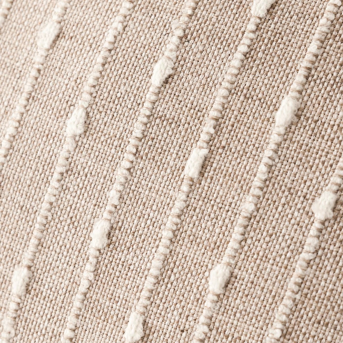 Natural Beige Bouclé Throw Pillow Covers (Set of 2)
