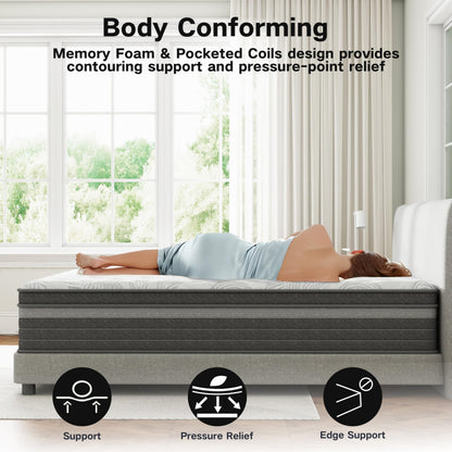 AotTress 12" Hybrid Queen Mattress